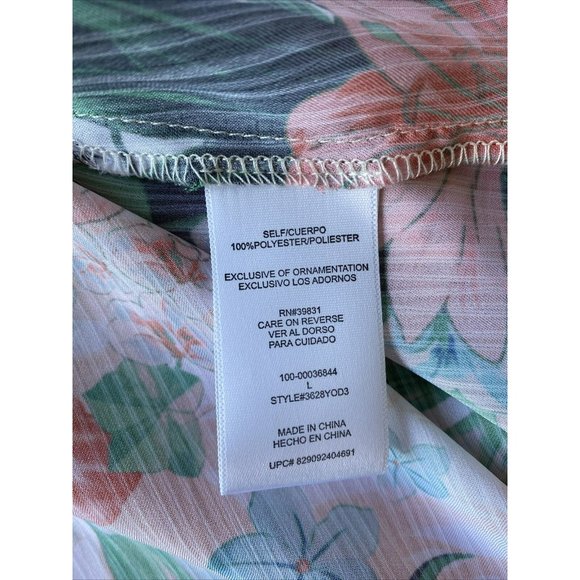 COPY - XOXO Womens Blouse Top Cold Shoulder Large Floral Layered Ruffles Long S… - Picture 11 of 11